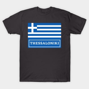 Thessaloniki City with Greek Flag T-Shirt